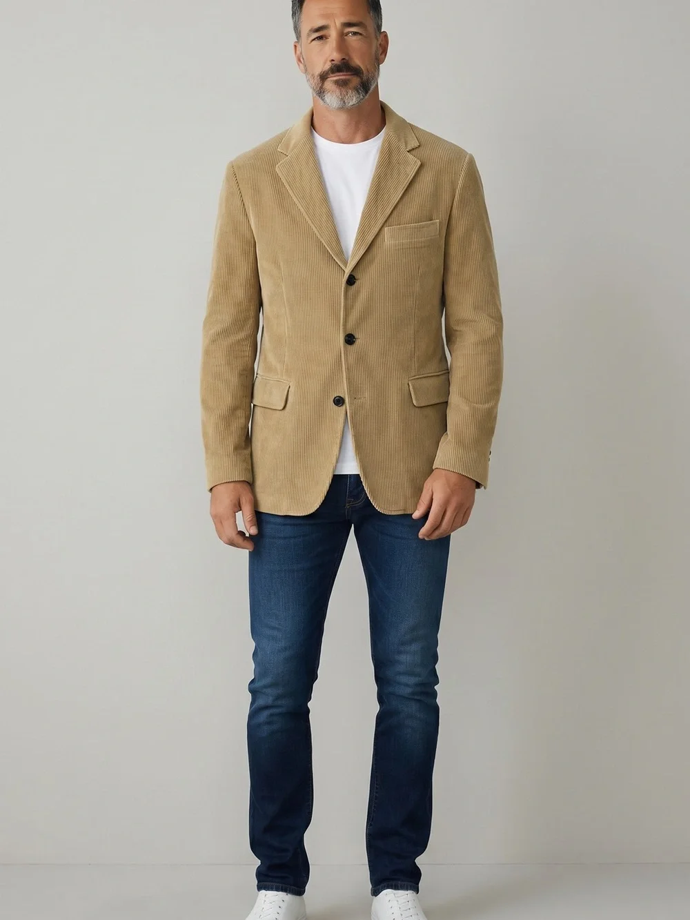 Vintage J.Crew Corduroy Sport Coat Blazer Tan Men’s Large Ivy Preppy